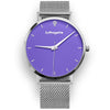 Womens Purple Watch - Silver - Suffragette Kahlo