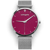 Womens Red Watch - Silver - Suffragette Kahlo