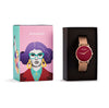 Womens Red Watch - Rose Gold - Suffragette Pankhurst - In box