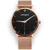 Womens Black Watch - Rose Gold - Suffragette Kahlo