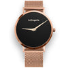 Womens Black Watch - Rose Gold - Suffragette Pankhurst