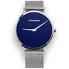 Womens Blue Watch - Silver - Suffragette Pankhurst